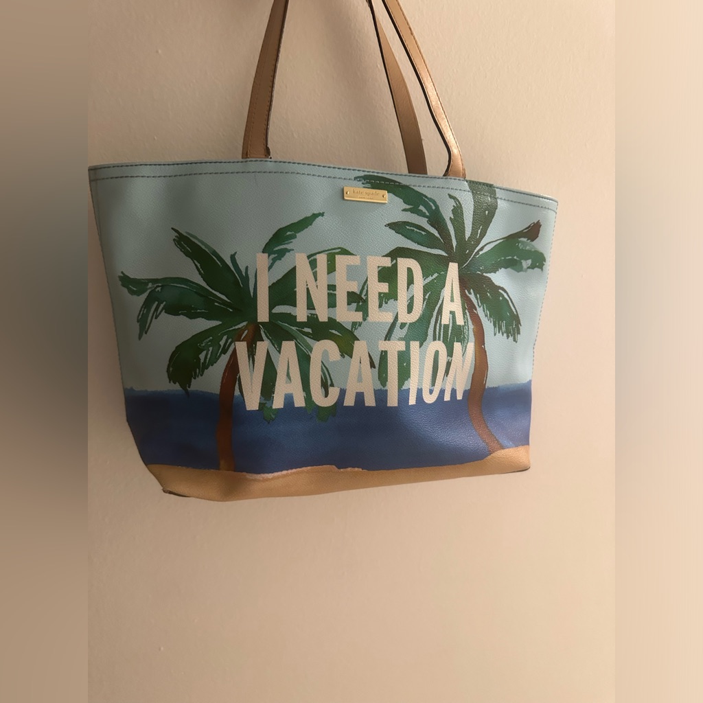 Kate Spade I Need A Vacation Bag Euc